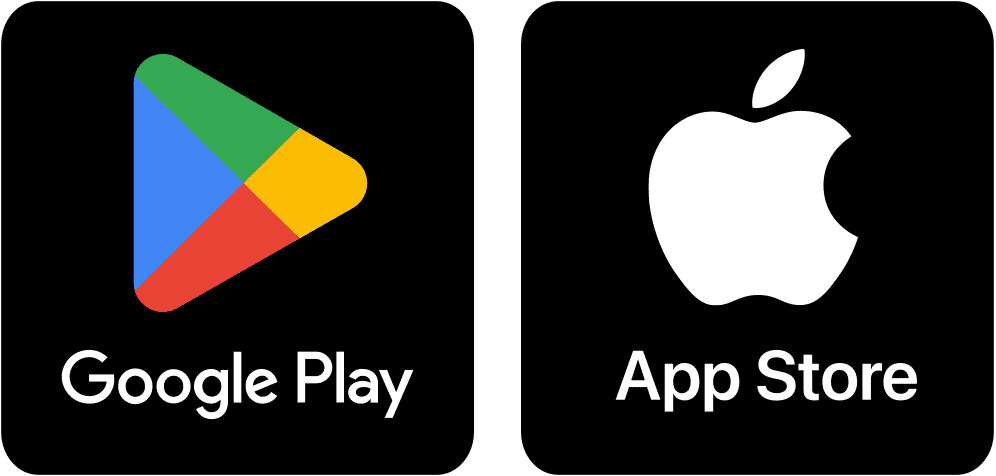 Available on Google Play and App Store